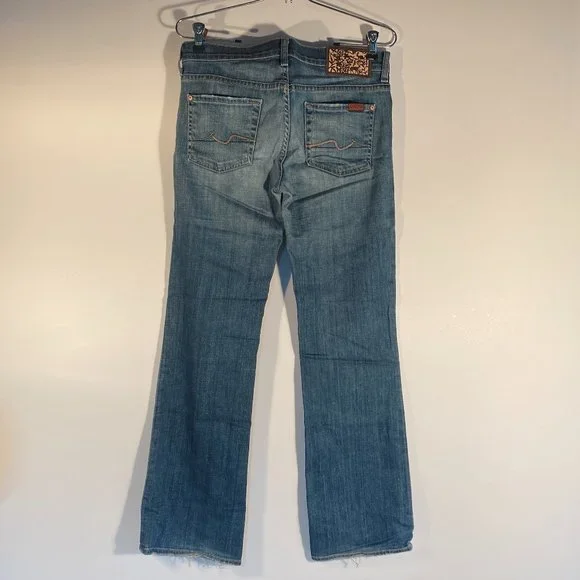 7 Seven for all Mankind Bootcut Denim Blue Jeans Women Size 26 - Picture 5 of 10